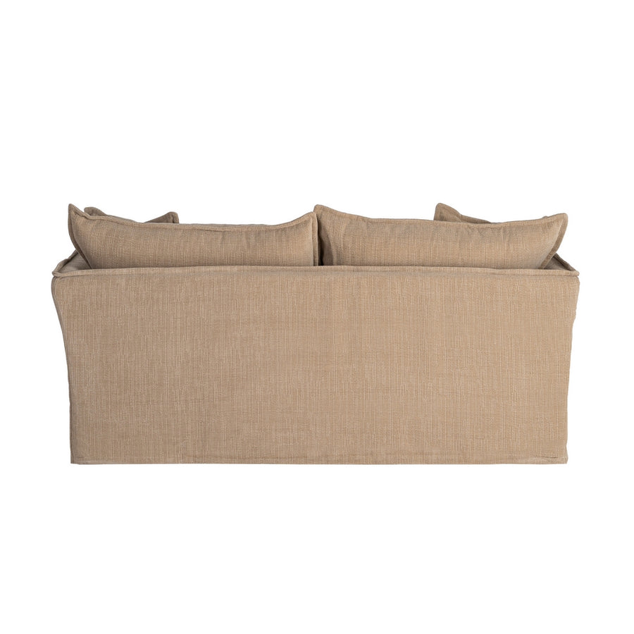 SOFÁ 2 PLAZAS BEIGE OSCURO TEJIDO 181 X 103 X 72 CM