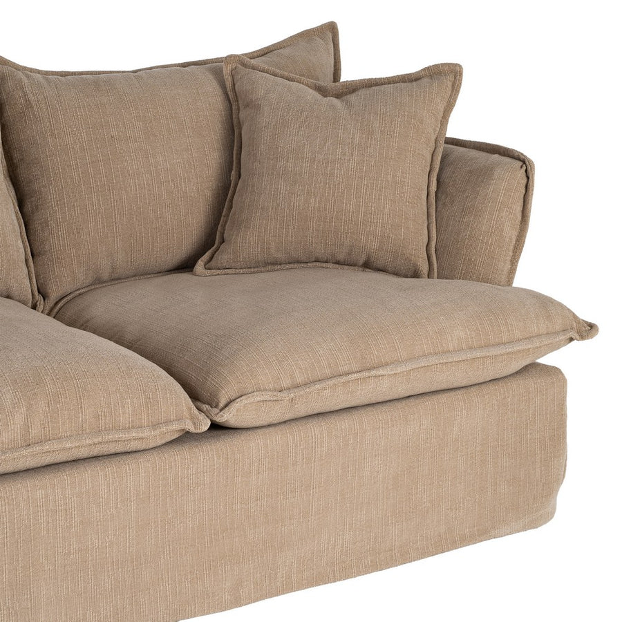 SOFÁ 2 PLAZAS BEIGE OSCURO TEJIDO 181 X 103 X 72 CM