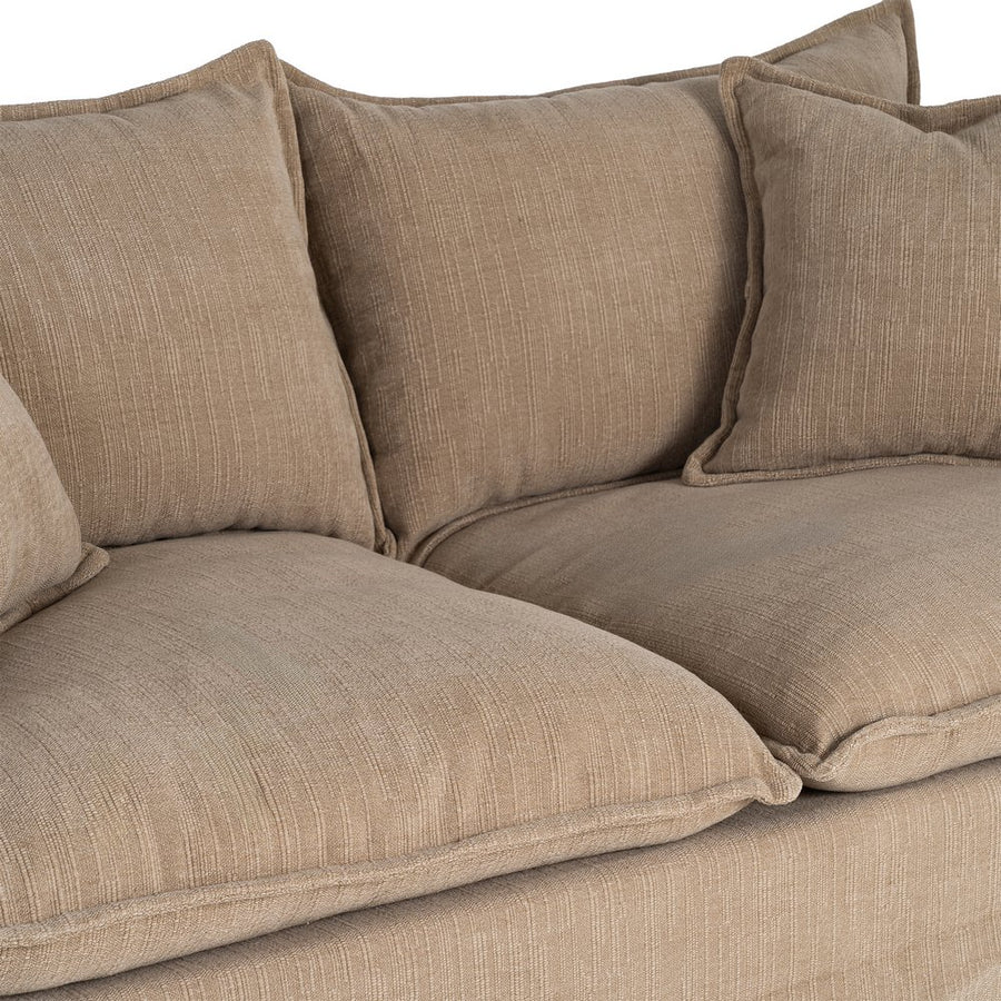 SOFÁ 2 PLAZAS BEIGE OSCURO TEJIDO 181 X 103 X 72 CM