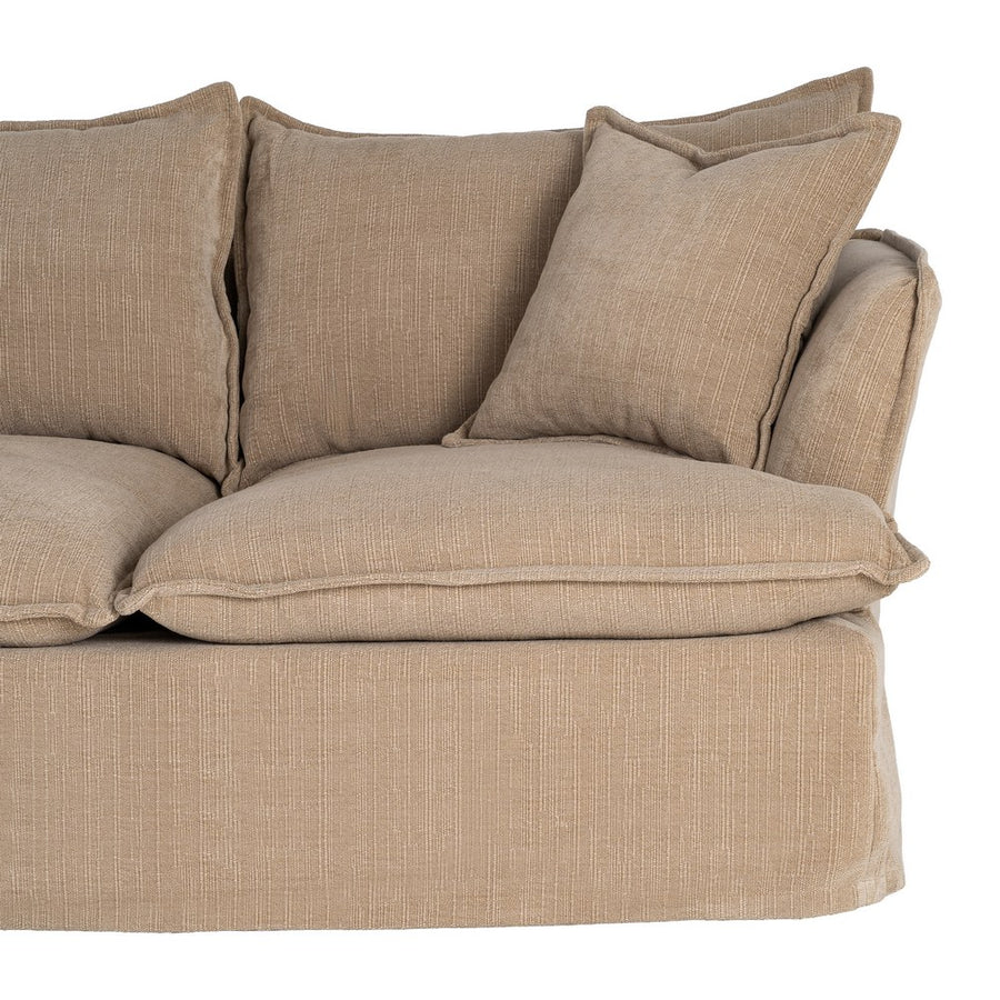 SOFÁ 2 PLAZAS BEIGE OSCURO TEJIDO 181 X 103 X 72 CM