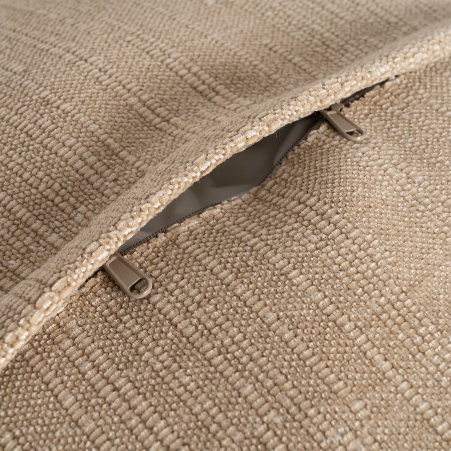 SOFÁ 3 PLAZAS BEIGE OSCURO TEJIDO 221 X 103 X 72 CM