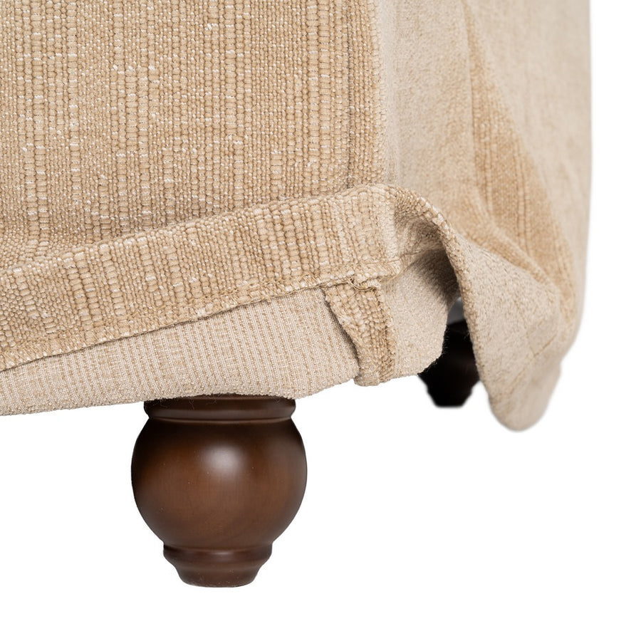 SOFÁ 3 PLAZAS BEIGE OSCURO TEJIDO 221 X 103 X 72 CM