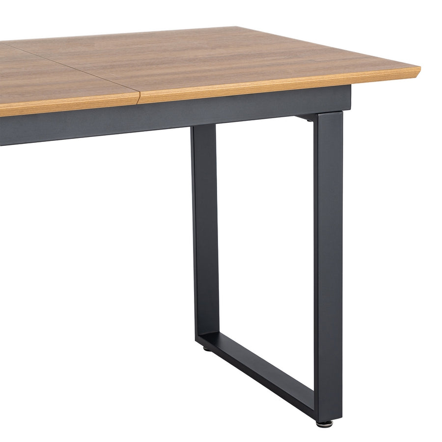 MESA EXTENSIBLE NATURAL DM-METAL SALÓN 120 X 80 X 76 CM