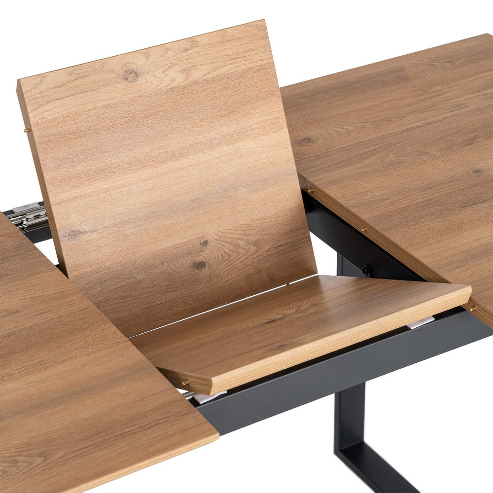 MESA EXTENSIBLE NATURAL DM-METAL SAL�N 120 X 80 X 76 CM