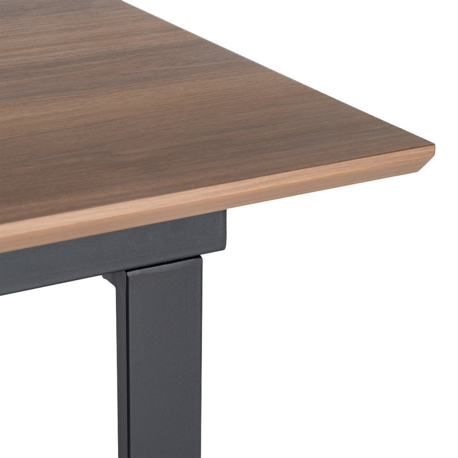 MESA EXTENSIBLE MARRÓN DM-METAL SALÓN 120 X 80 X 76 CM