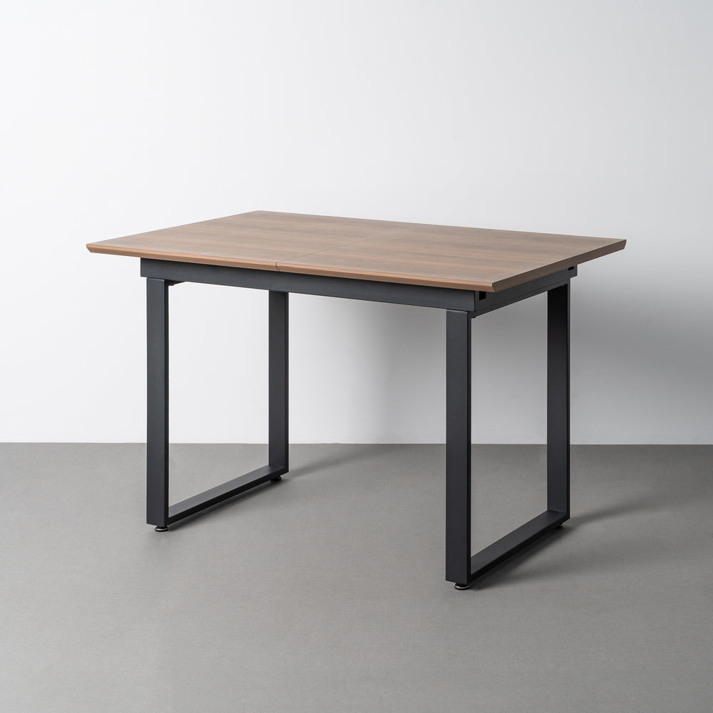 MESA EXTENSIBLE MARRÓN DM-METAL SALÓN 120 X 80 X 76 CM