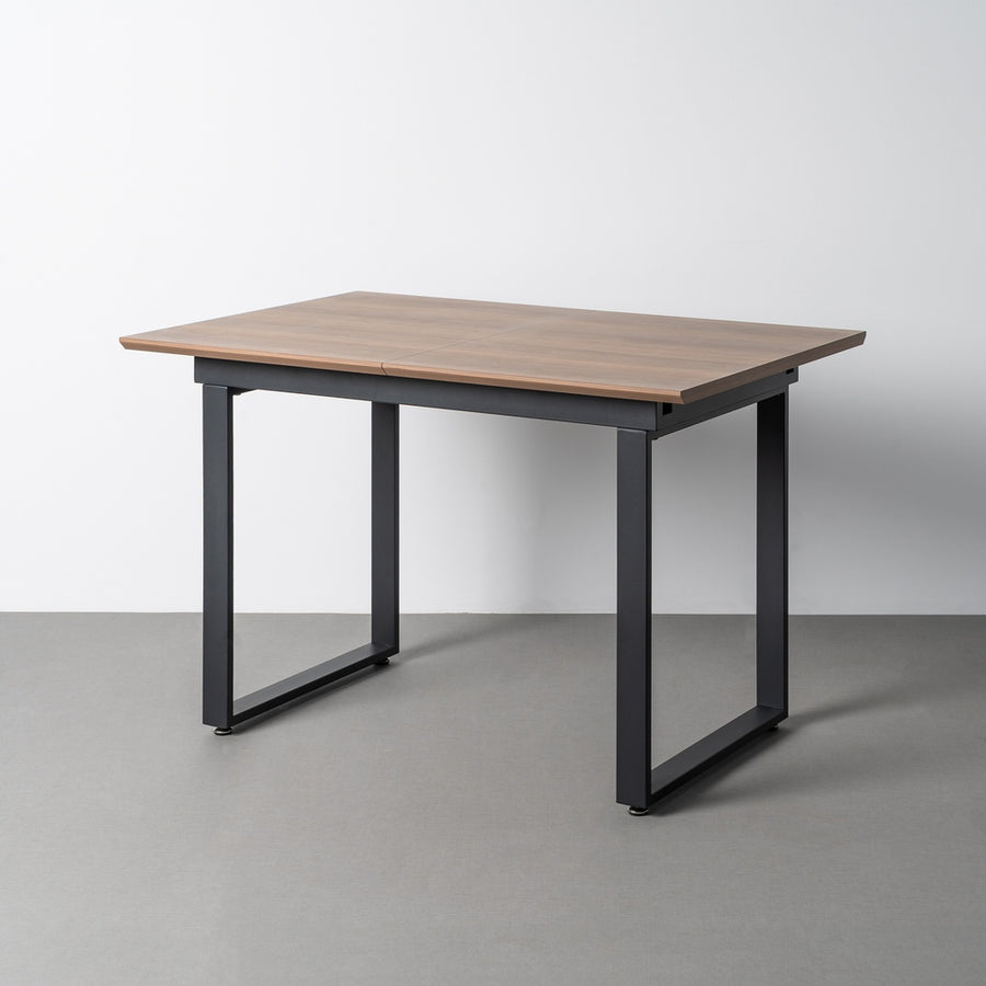 MESA EXTENSIBLE MARRÓN DM-METAL SALÓN 120 X 80 X 76 CM