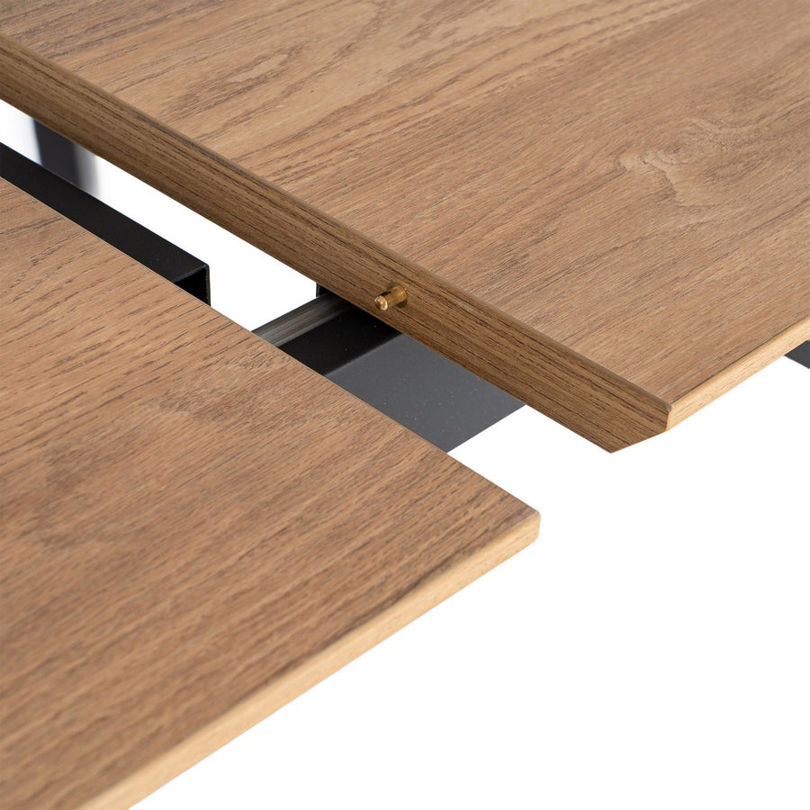 MESA EXTENSIBLE NATURAL DM-METAL SALÓN 160 X 90 X 76 CM