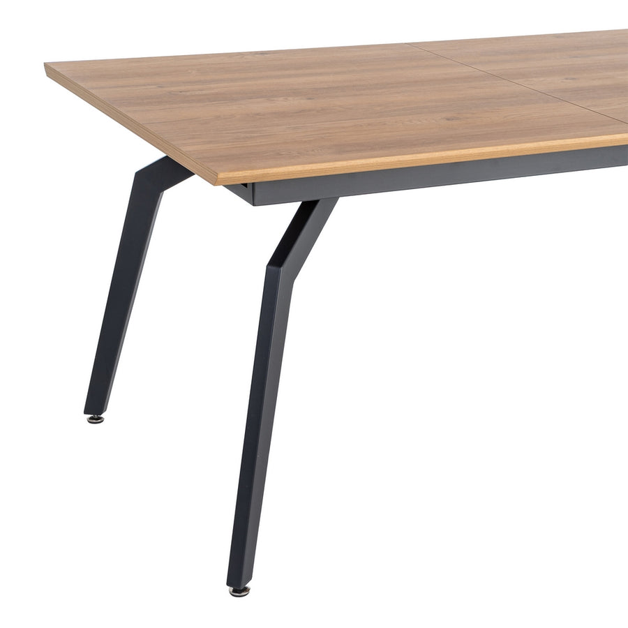 MESA EXTENSIBLE NATURAL DM-METAL SALÓN 160 X 90 X 76 CM