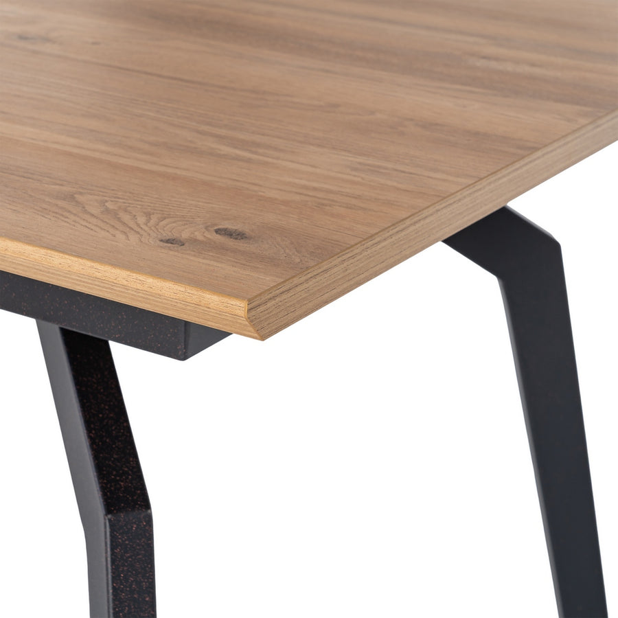 MESA EXTENSIBLE NATURAL DM-METAL SALÓN 160 X 90 X 76 CM