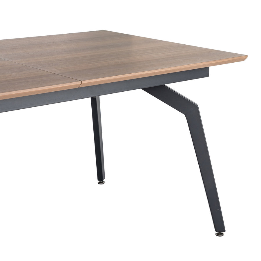 MESA EXTENSIBLE MARRÓN DM-METAL SALÓN 160 X 90 X 76 CM