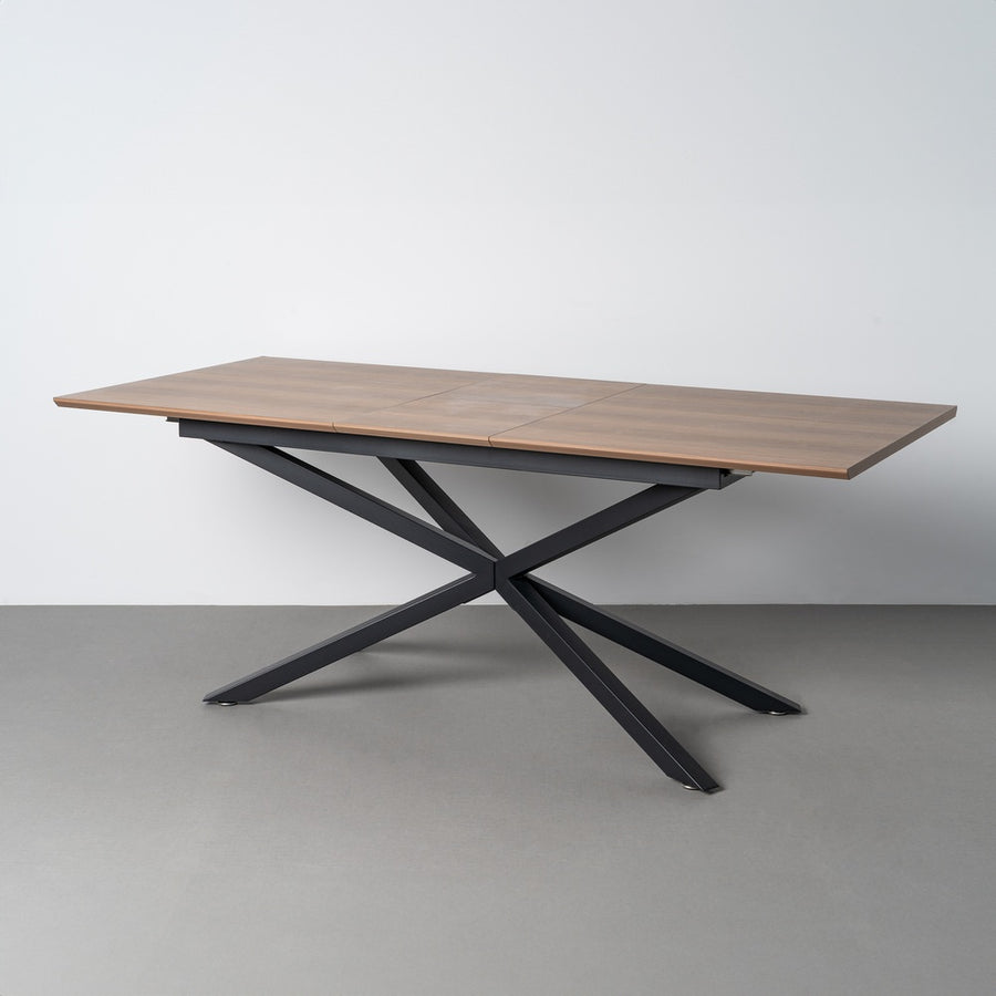 MESA EXTENSIBLE MARRÓN DM-METAL SALÓN 160 X 90 X 76 CM