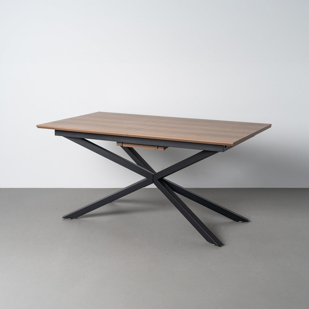 MESA EXTENSIBLE MARR�N DM-METAL SAL�N 160 X 90 X 76 CM