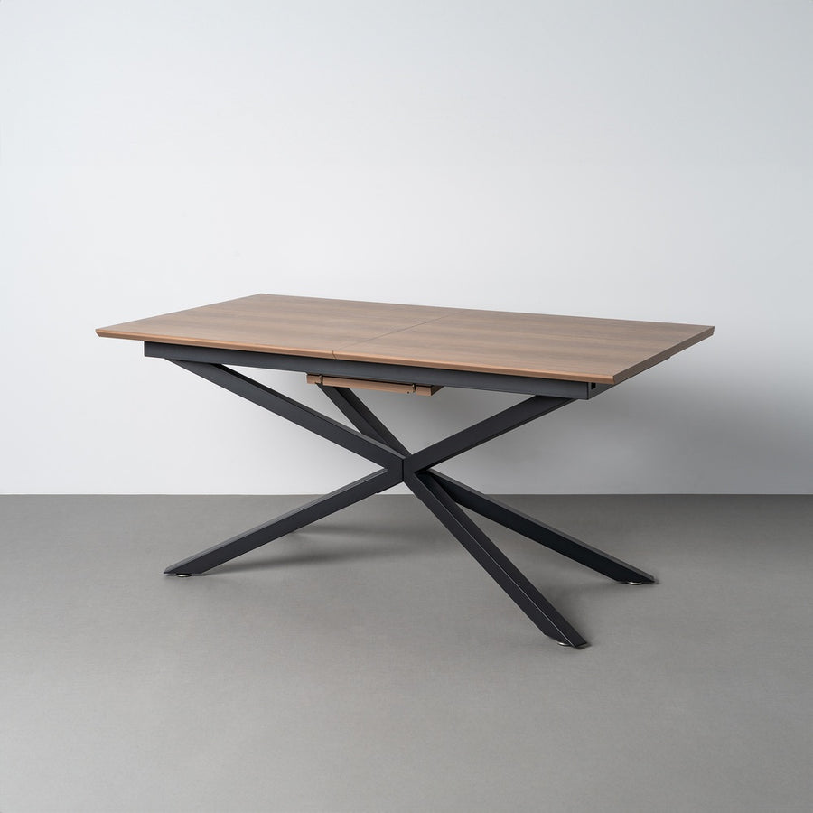 MESA EXTENSIBLE MARRÓN DM-METAL SALÓN 160 X 90 X 76 CM