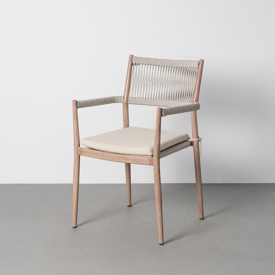 SILLA APILABLE ACERO-RATTÁN PE EXTERIOR 55 X 55 X 85 CM