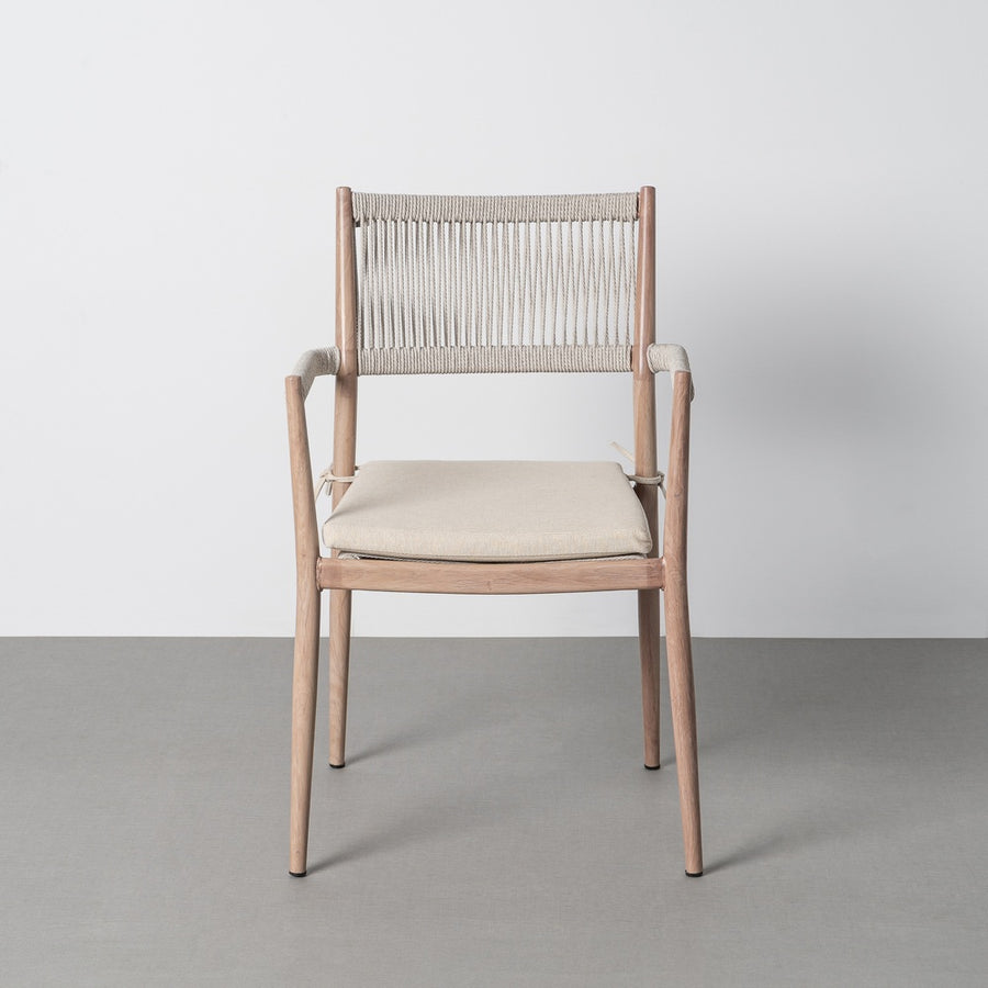 SILLA APILABLE ACERO-RATTÁN PE EXTERIOR 55 X 55 X 85 CM