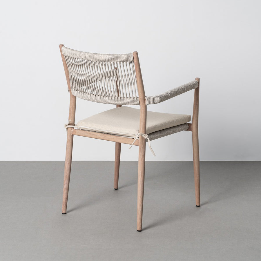 SILLA APILABLE ACERO-RATTÁN PE EXTERIOR 55 X 55 X 85 CM