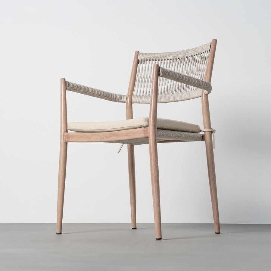 SILLA APILABLE ACERO-RATTÁN PE EXTERIOR 55 X 55 X 85 CM
