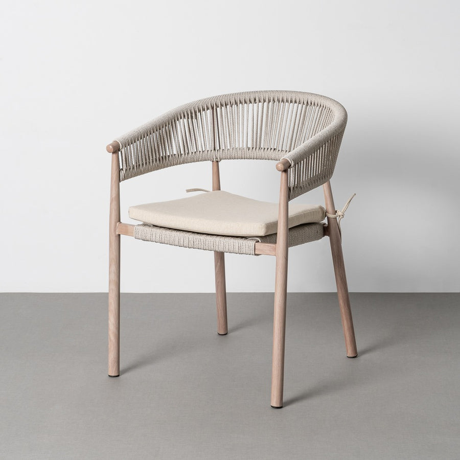 SILLA APILABLE ACERO-RATTÁN PE EXTERIOR 57 X 58 X 77 CM