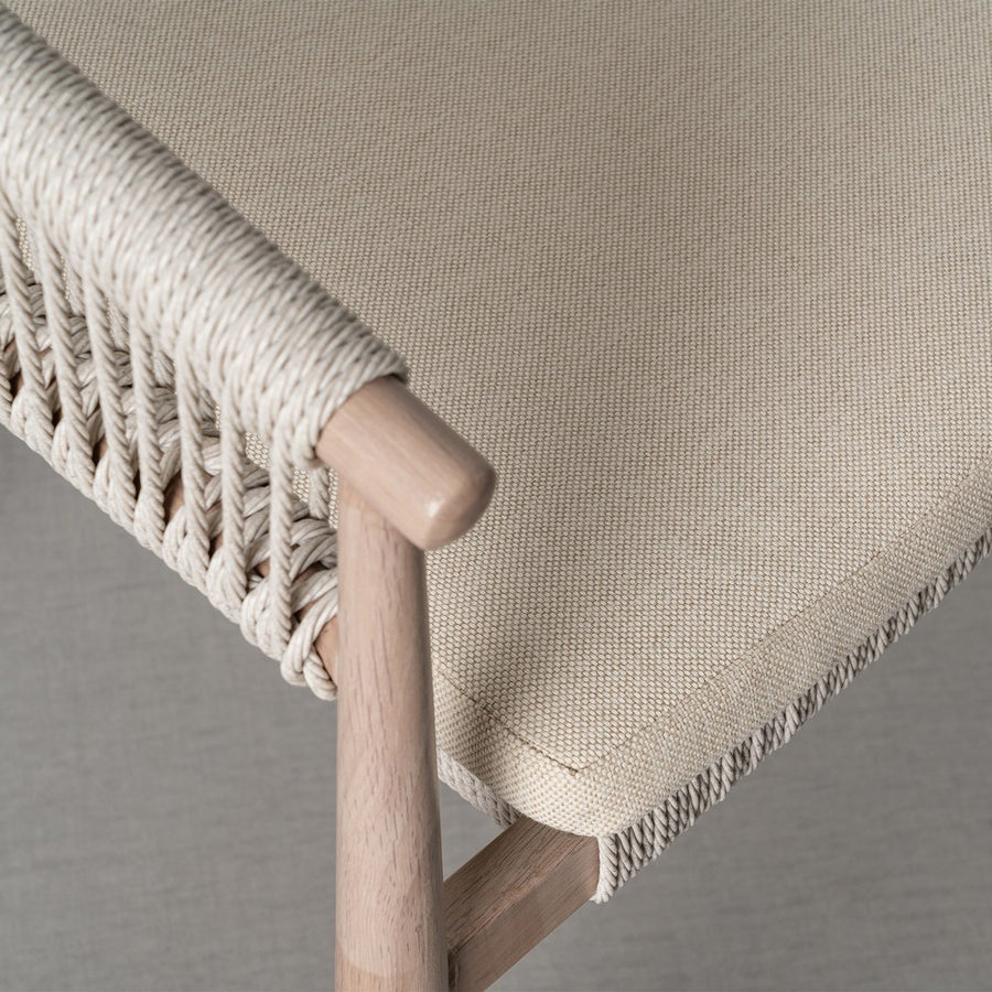 SILLA APILABLE ACERO-RATTÁN PE EXTERIOR 57 X 58 X 77 CM