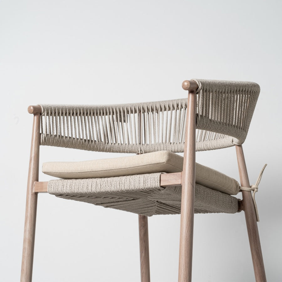 SILLA APILABLE ACERO-RATTÁN PE EXTERIOR 57 X 58 X 77 CM