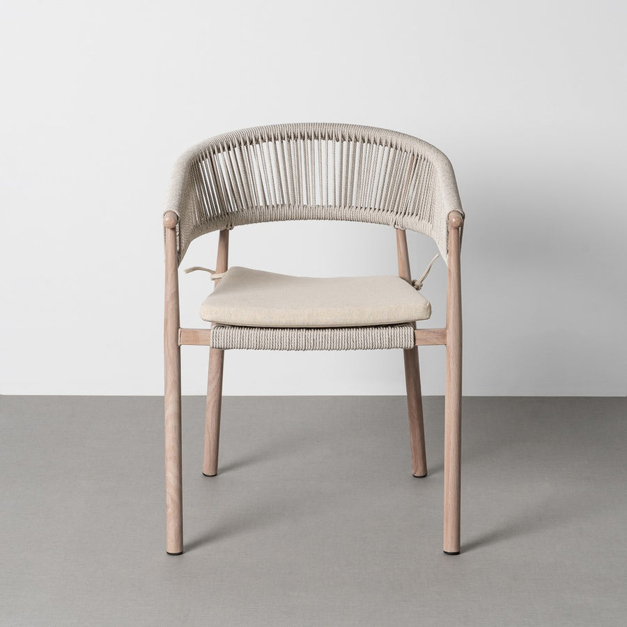SILLA APILABLE ACERO-RATTÁN PE EXTERIOR 57 X 58 X 77 CM