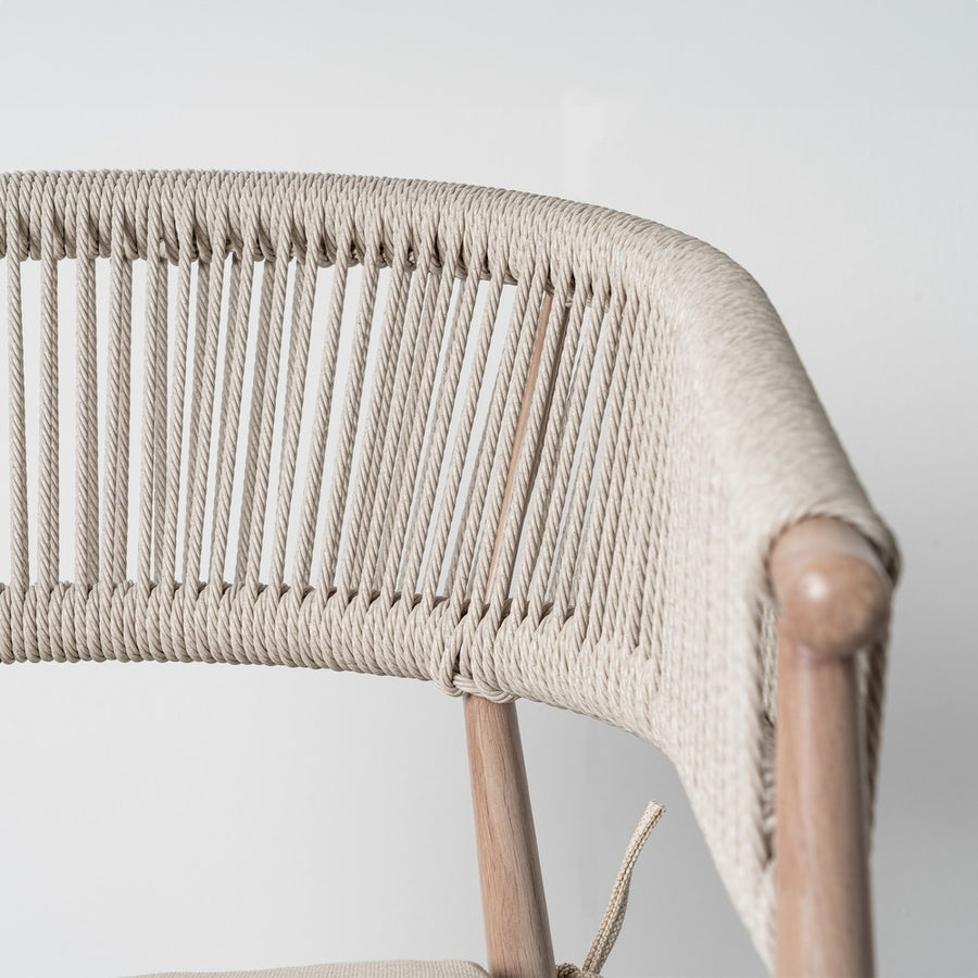 SILLA APILABLE ACERO-RATTÁN PE EXTERIOR 57 X 58 X 77 CM