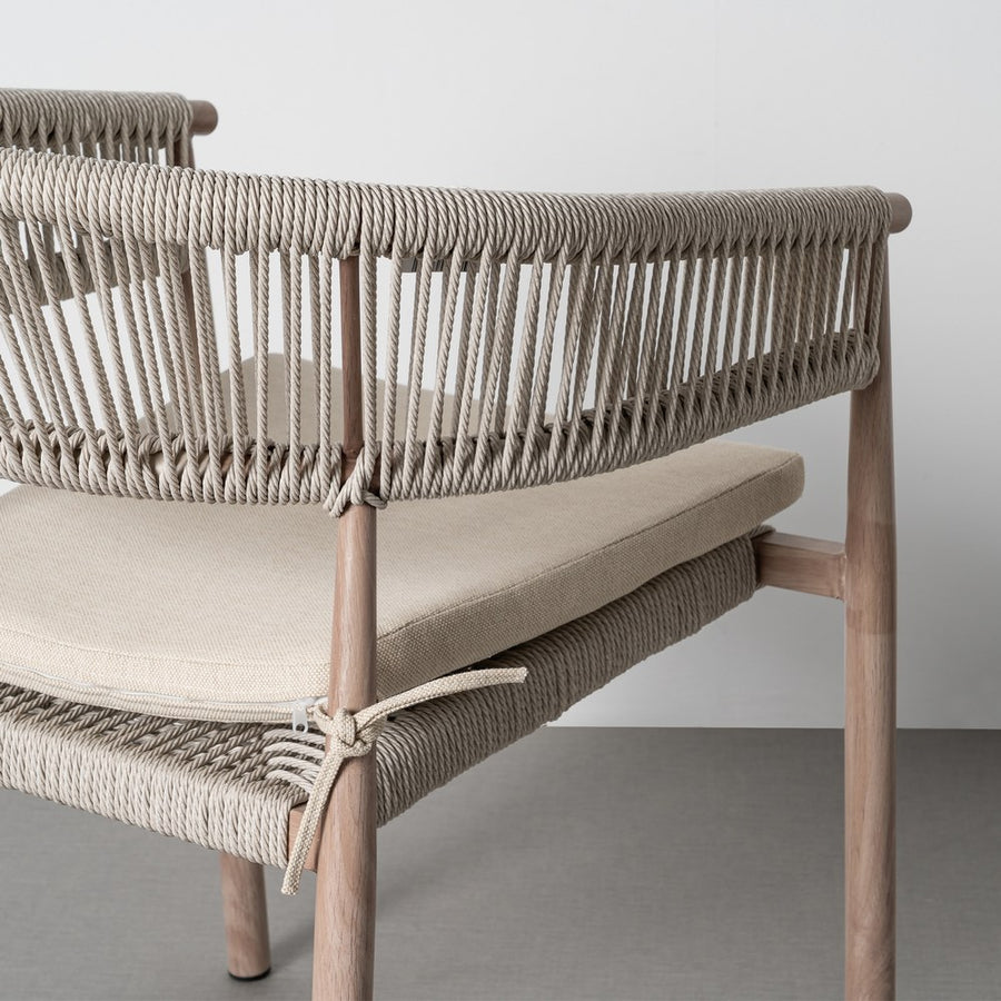 SILLA APILABLE ACERO-RATTÁN PE EXTERIOR 57 X 58 X 77 CM