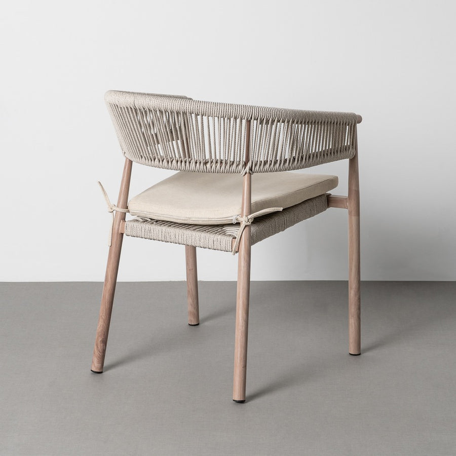 SILLA APILABLE ACERO-RATTÁN PE EXTERIOR 57 X 58 X 77 CM