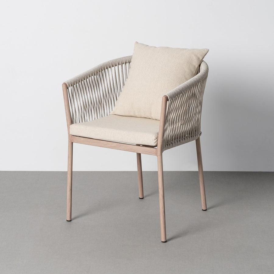 SILLA ACERO-RATTÁN PE EXTERIOR 57 X 58 X 74,50 CM