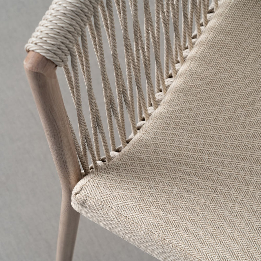 SILLA ACERO-RATTÁN PE EXTERIOR 57 X 58 X 74,50 CM