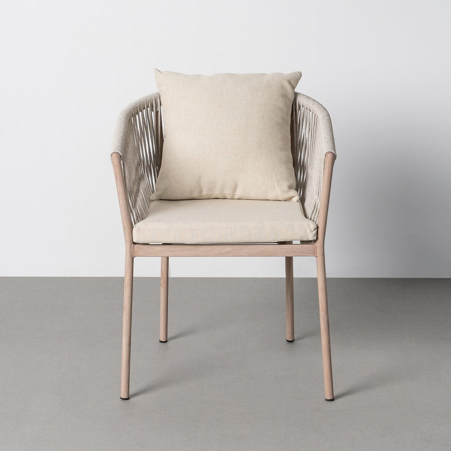SILLA ACERO-RATTÁN PE EXTERIOR 57 X 58 X 74,50 CM
