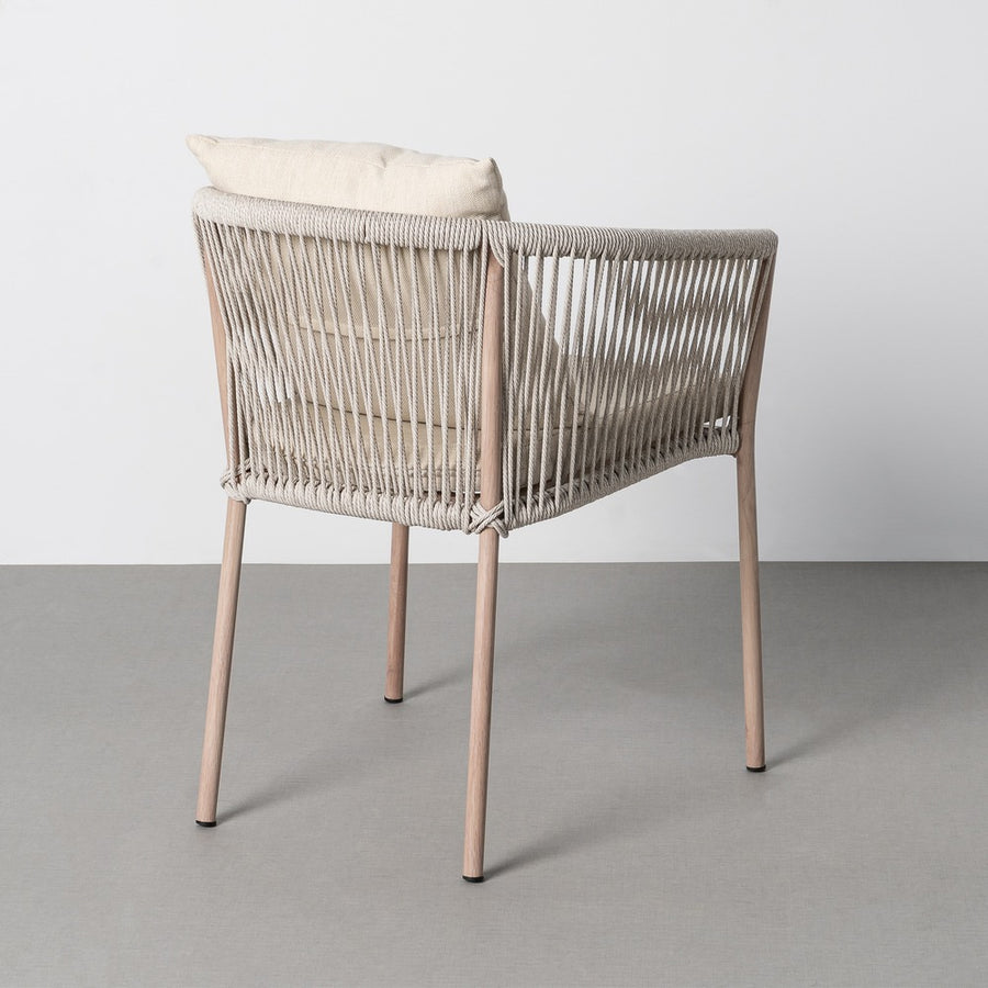 SILLA ACERO-RATTÁN PE EXTERIOR 57 X 58 X 74,50 CM
