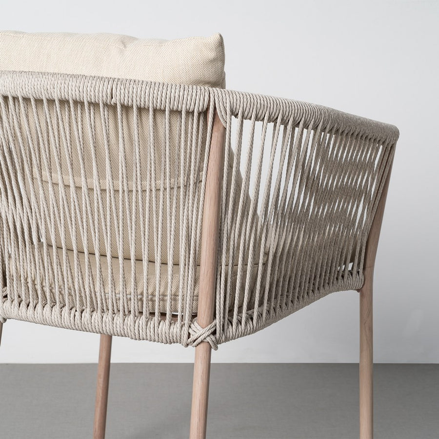 SILLA ACERO-RATTÁN PE EXTERIOR 57 X 58 X 74,50 CM
