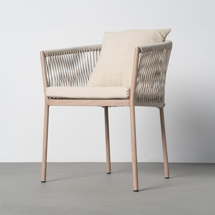 SILLA ACERO-RATTÁN PE EXTERIOR 57 X 58 X 74,50 CM