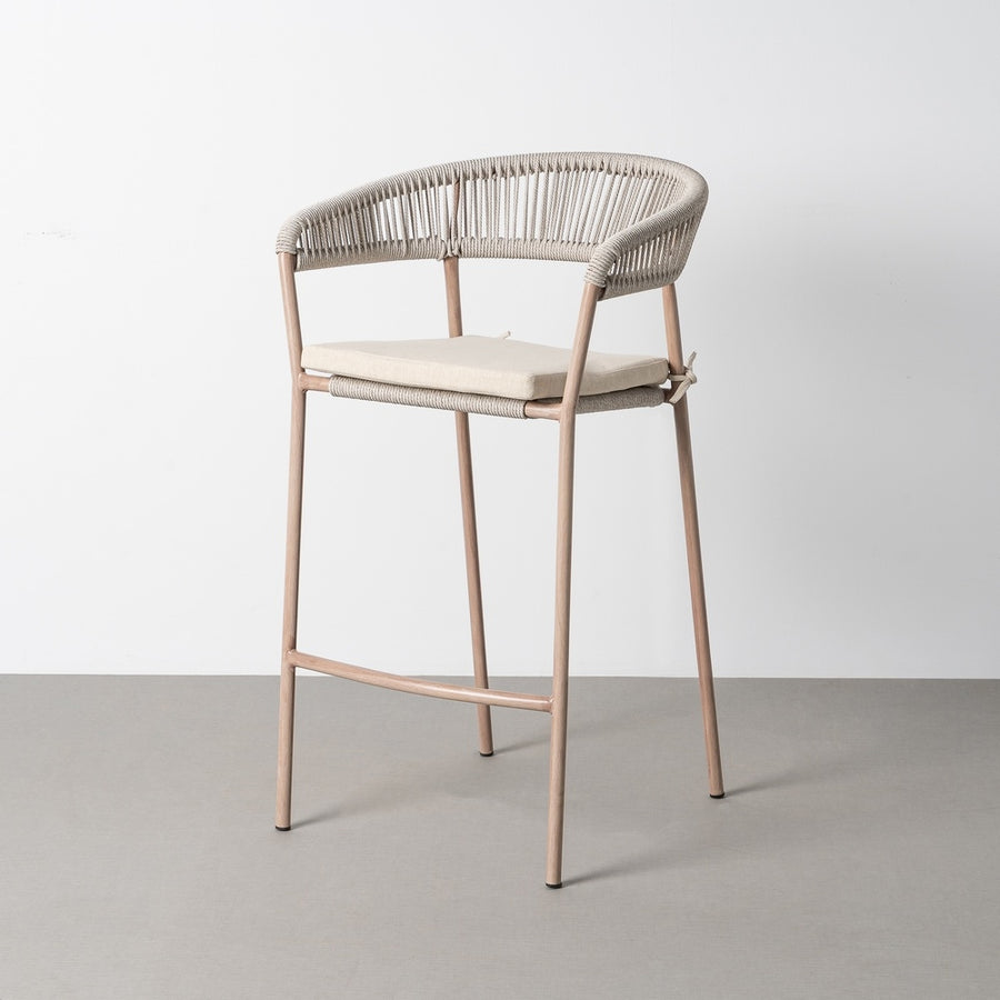TABURETE APILABLE ACERO-RATTÁN PE 59 X 58 X 100,50 CM