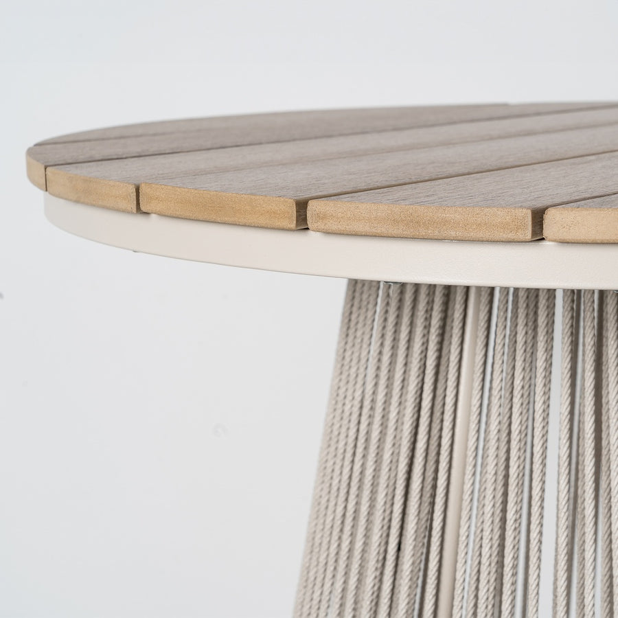 MESA ALTA POLYWOOD-PE RATÁN EXTERIOR 70 X 70 X 100 CM
