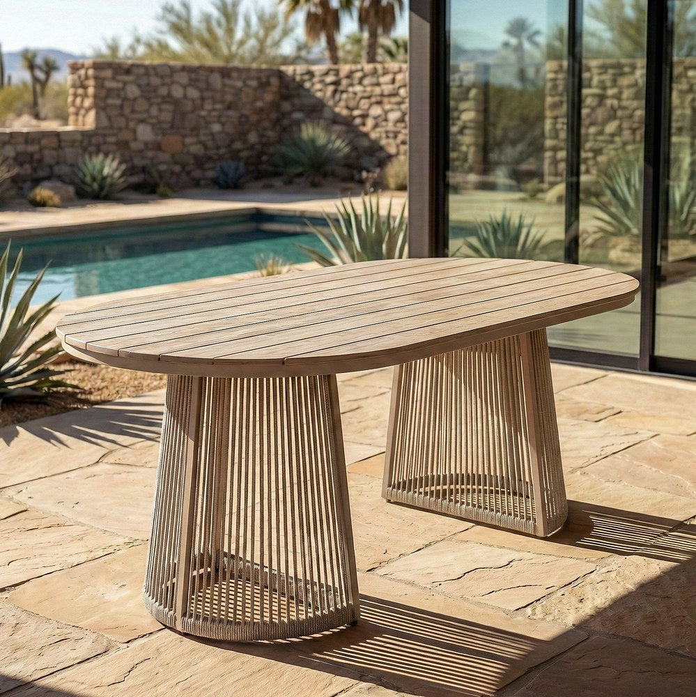MESA COMEDOR POLYWOOD-PE RATÁN EXTERIOR 180 X 90 X 76,50 CM
