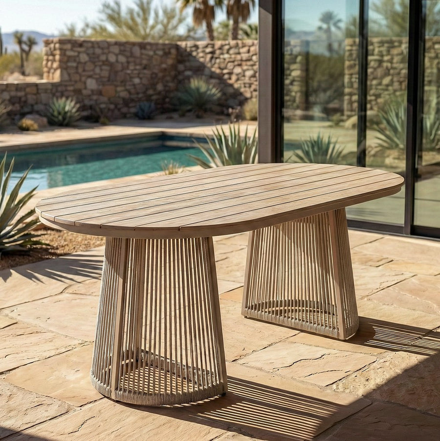 MESA COMEDOR POLYWOOD-PE RATÁN EXTERIOR 180 X 90 X 76,50 CM