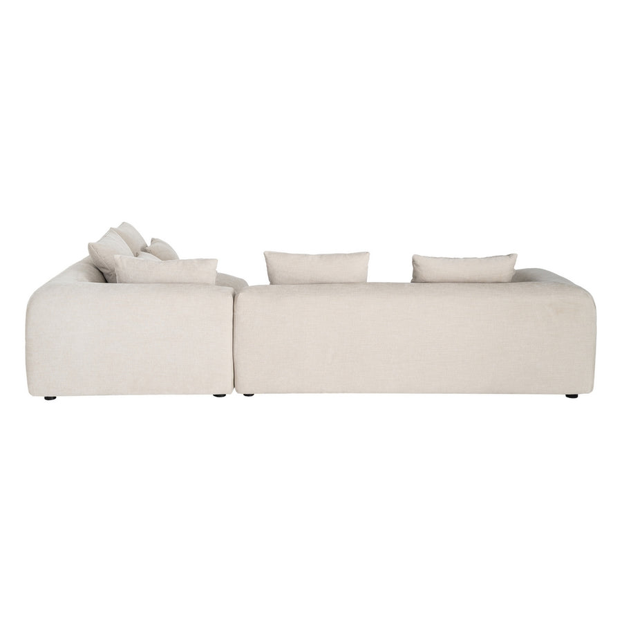 SOFÁ CHAISE LONGUE DERECHA CREMA TEJIDO 307 X 202 X 81 CM