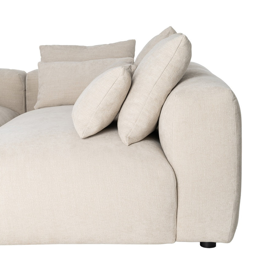 SOFÁ CHAISE LONGUE DERECHA CREMA TEJIDO 307 X 202 X 81 CM