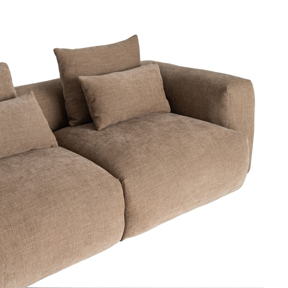 SOFÁ CHAISE LONGUE IZQUIERDA BEIGE 307 X 202 X 81 CM