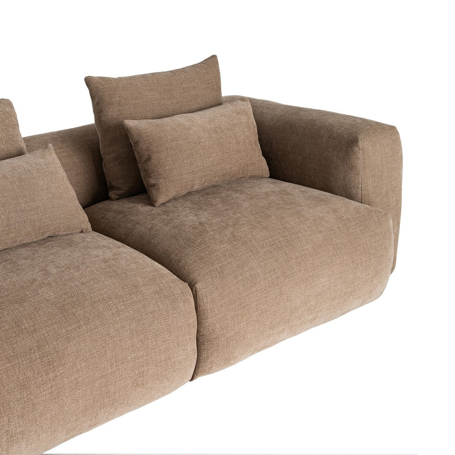 SOFÁ CHAISE LONGUE IZQUIERDA BEIGE 307 X 202 X 81 CM
