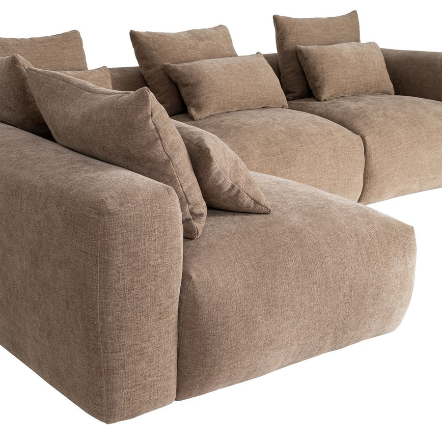 SOFÁ CHAISE LONGUE IZQUIERDA BEIGE 307 X 202 X 81 CM