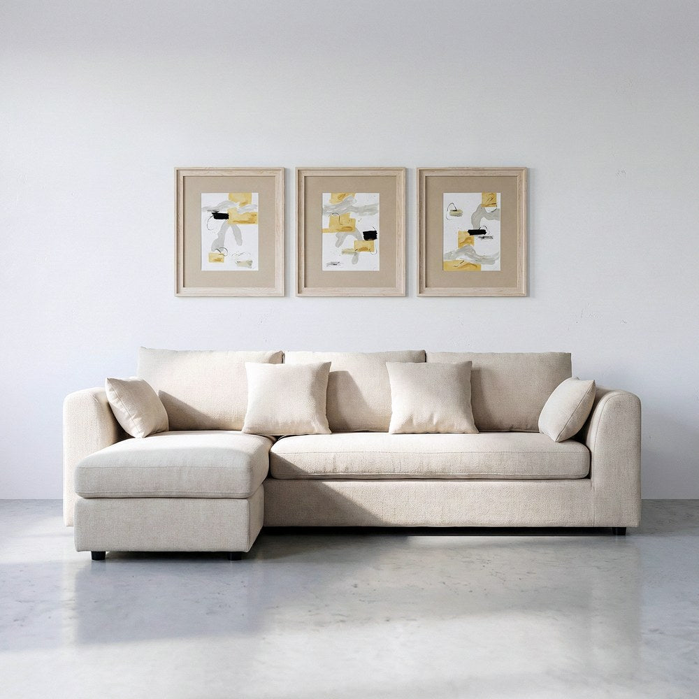SOFÁ CHAISE LONGUE IZQ./DCHA. CREMA 260 X 164 X 76 CM