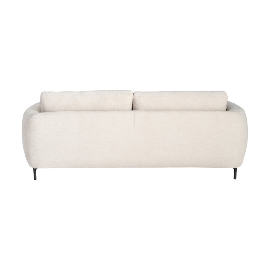 SOFÁ 3 PLAZAS CREMA TEJIDO-METAL 229 X 92 X 88 CM