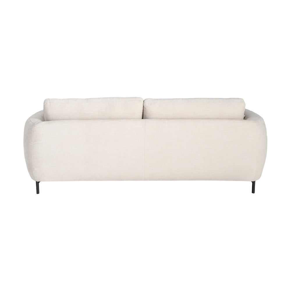 SOFÁ 3 PLAZAS CREMA TEJIDO-METAL 229 X 92 X 88 CM
