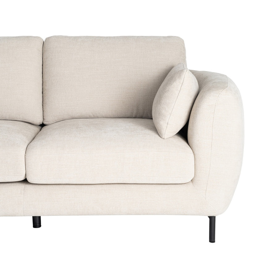 SOFÁ 2 PLAZAS CREMA TEJIDO-METAL 189 X 92 X 88 CM