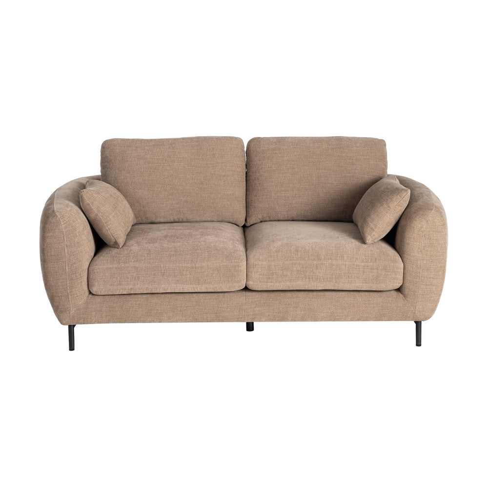 SOF� 2 PLAZAS MARR�N CLARO TEJIDO-METAL 189 X 92 X 88 CM