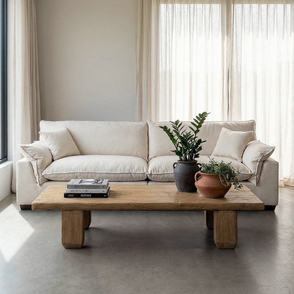 MESA CENTRO MADERA DE PINO SALÓN 178 X 69 X 35 CM